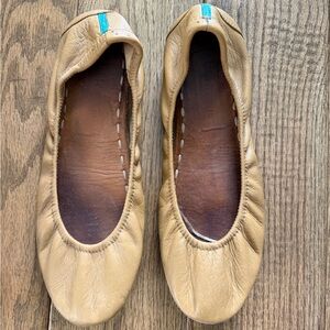 Tan Leather Ballet Flats